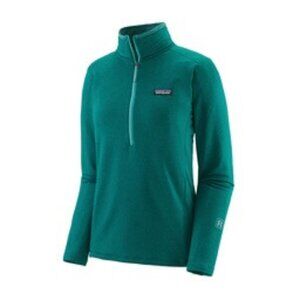 PATAGONIA WOMEN'S R1 DAILY ZIP NECK BOREALIS GREEN SIZE SMALL SUSTAINABLE